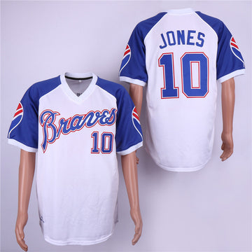 Chipper Jones Atlanta Braves white Throwback jersey