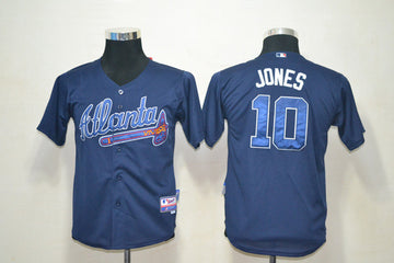 Jones Atlanta Braves blue jersey