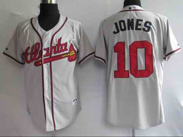 Jones Atlanta Braves gray jersey