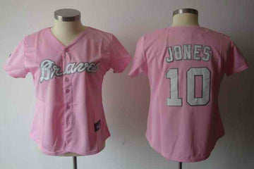Jones Atlanta Braves pink jersey
