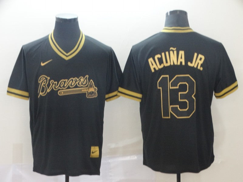 Ronald Acuna Jr Atlanta Braves black Legend jersey