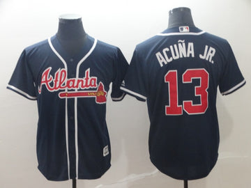 Ronald Acuna Jr Atlanta Braves navy jersey