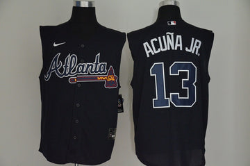 Ronald Acuna Jr Atlanta Braves navy jersey
