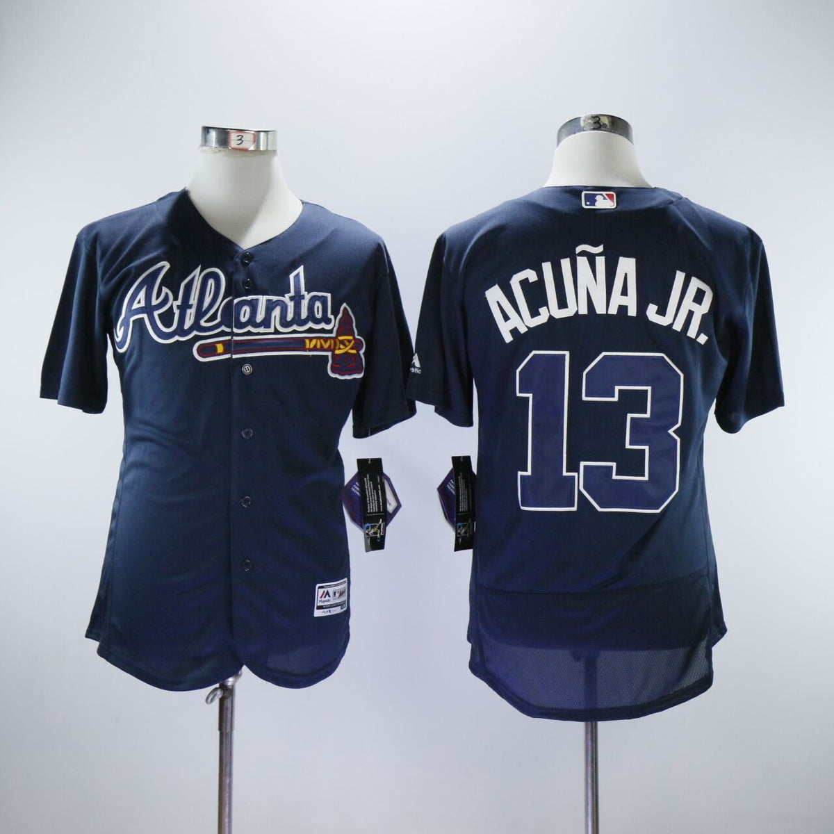 Ronald Acuna Jr Atlanta Braves navy jersey