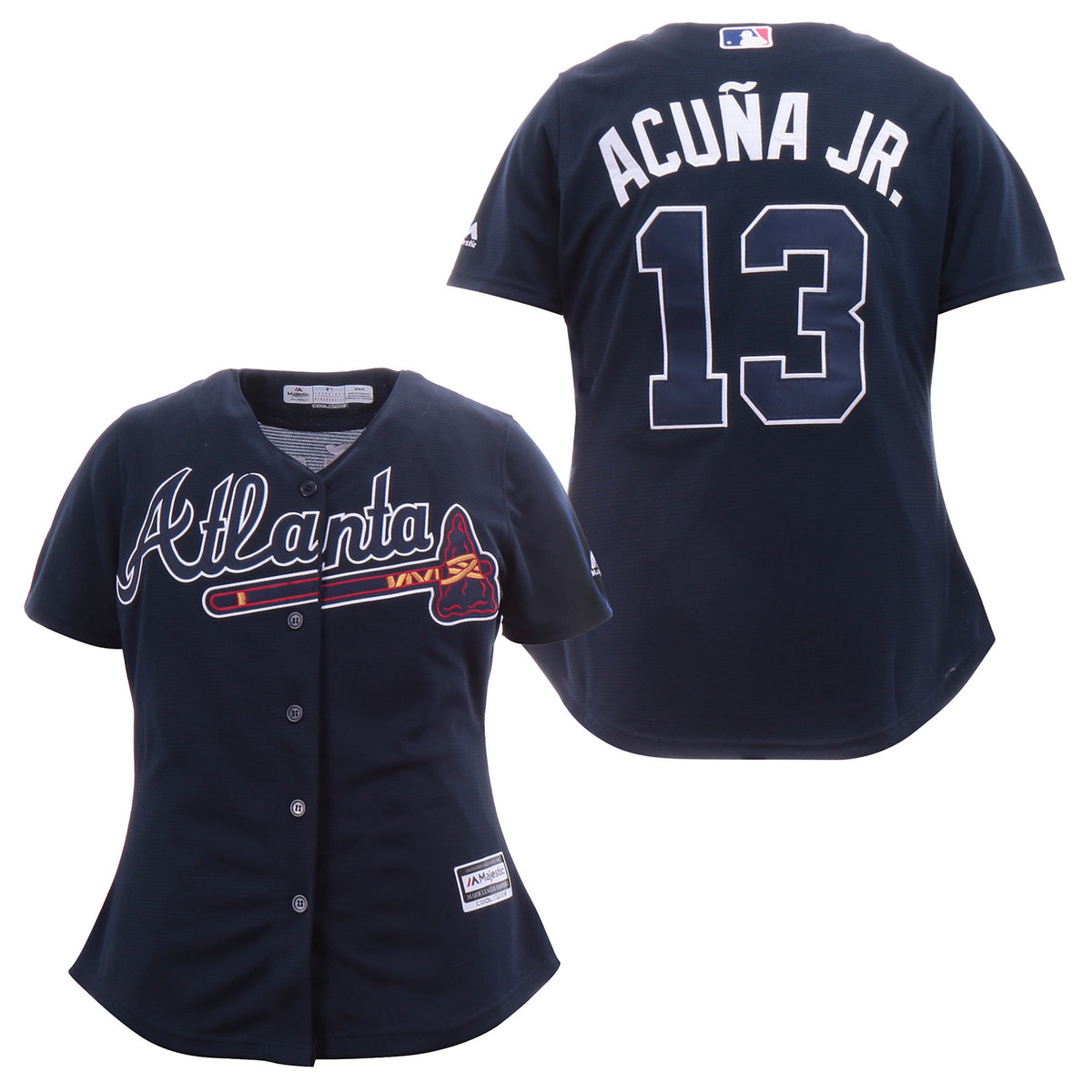 Ronald Acuna Jr Atlanta Braves navy jersey