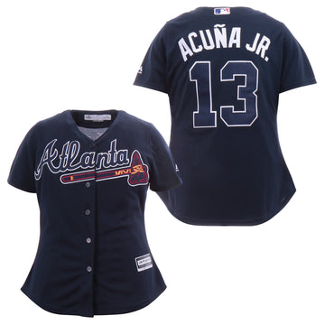 Ronald Acuna Jr Atlanta Braves navy jersey