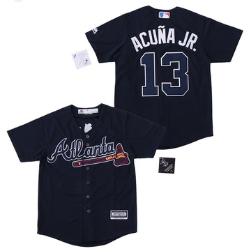 Ronald Acuna Jr Atlanta Braves navy jersey