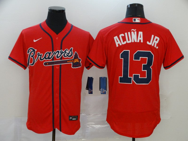 Ronald Acuna Jr Atlanta Braves red jersey