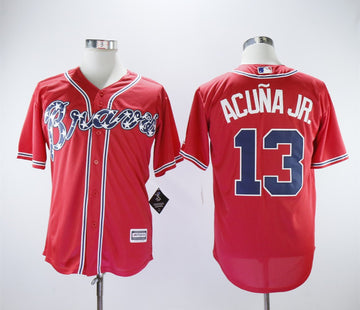 Ronald Acuna Jr Atlanta Braves red jersey