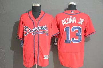 Ronald Acuna Jr Atlanta Braves red jersey