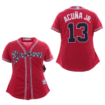 Ronald Acuna Jr Atlanta Braves red jersey