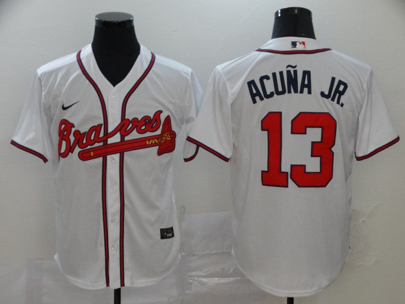 Ronald Acuna Jr Atlanta Braves white jersey