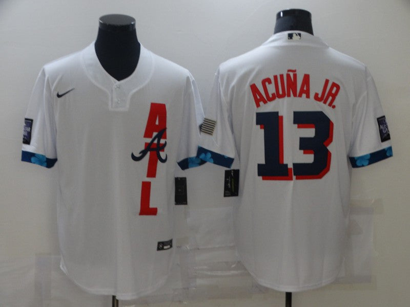 Ronald Acuna Jr Atlanta Braves white All-Star jersey