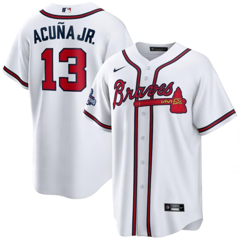 Ronald Acuna Jr Atlanta Braves white jersey