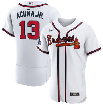 Ronald Acuna Jr Atlanta Braves white jersey