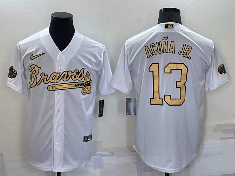 Ronald Acuna Jr Atlanta Braves white All-Star jersey