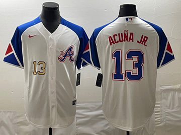 Ronald Acuna Jr Atlanta Braves white City Connect jersey