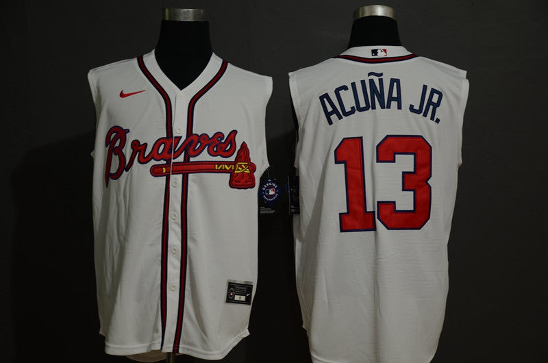 Ronald Acuna Jr Atlanta Braves white jersey