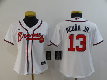 Ronald Acuna Jr Atlanta Braves white jersey