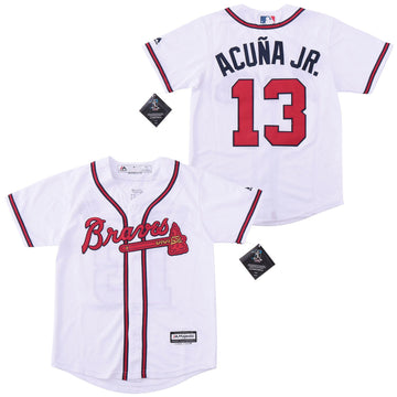 Ronald Acuna Jr Atlanta Braves white jersey