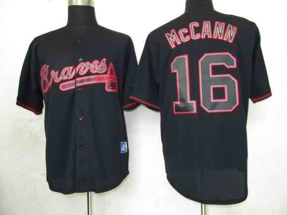 McCANN Atlanta Braves black Fashion jersey