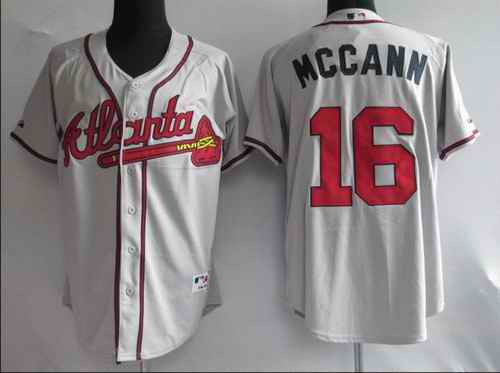 Mccann Atlanta Braves grey jersey