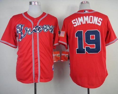Andrelton Simmons Atlanta Braves red jersey