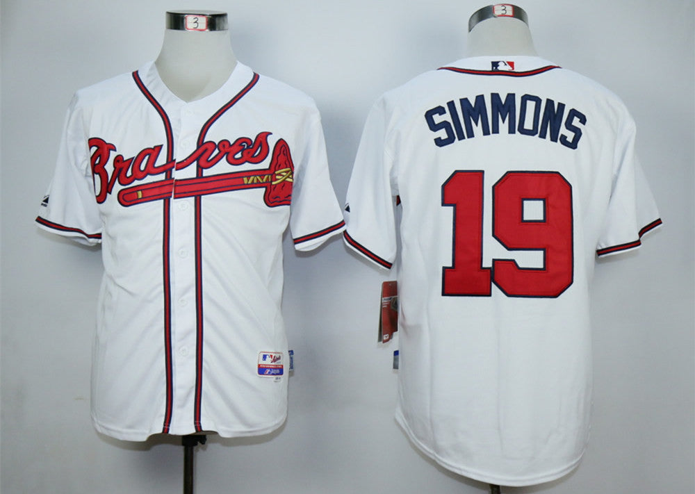 Andrelton Simmons Atlanta Braves white jersey