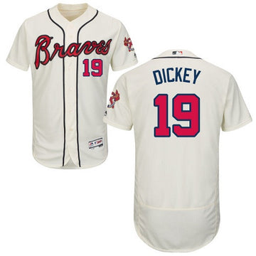 R.A. Dickey Atlanta Braves cream jersey