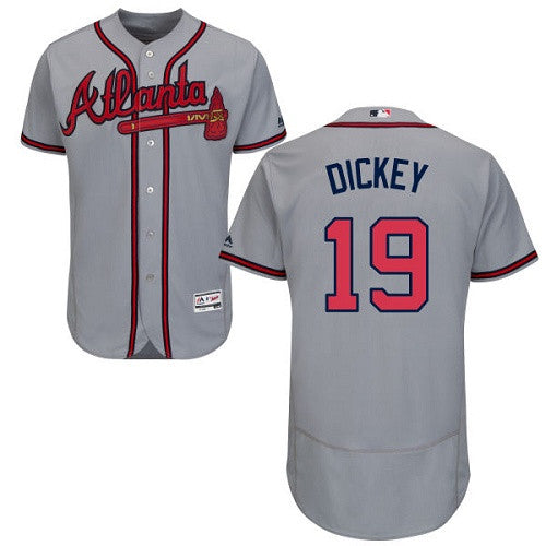 R.A. Dickey Atlanta Braves gray jersey