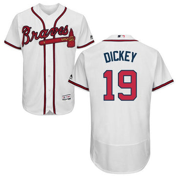 R.A. Dickey Atlanta Braves white jersey