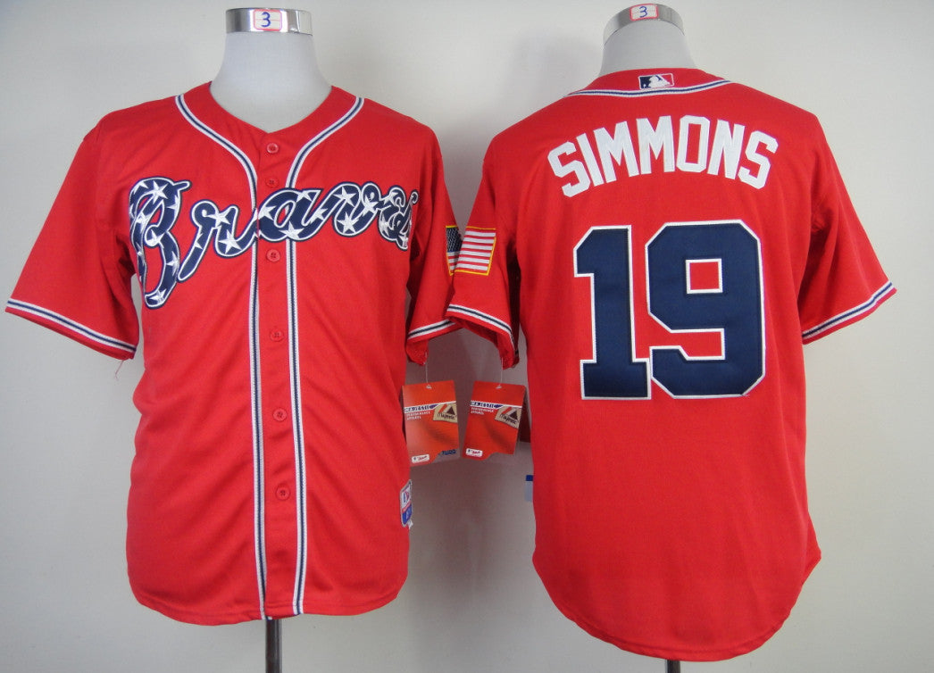 Simmon Atlanta Braves red jersey