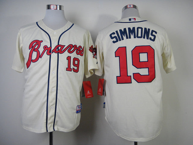 Simmons Atlanta Braves cream jersey