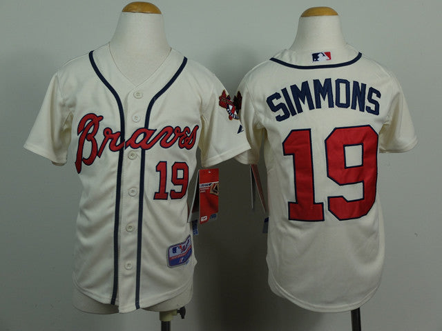 Simmons Atlanta Braves cream jersey