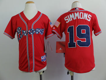Simmons Atlanta Braves red jersey