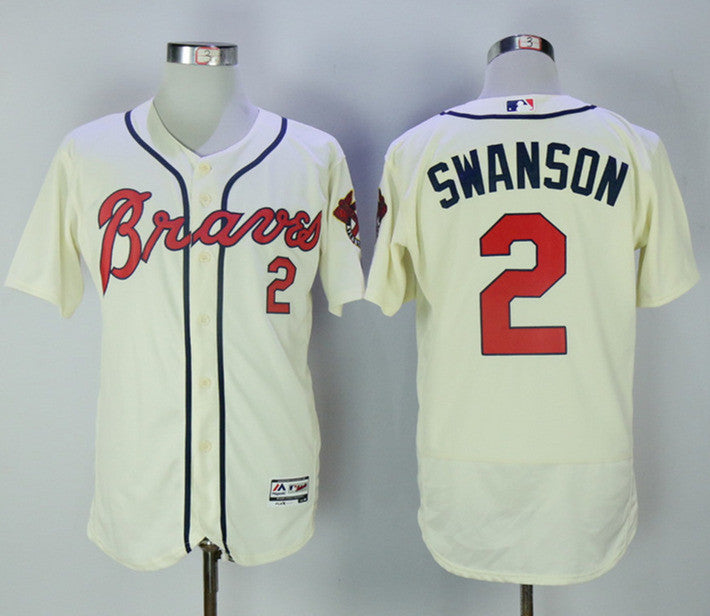 Dansby Swanson Atlanta Braves cream jersey