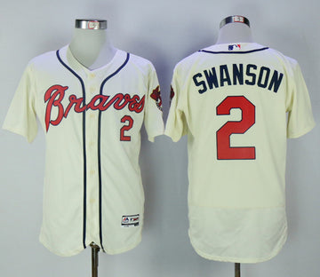 Dansby Swanson Atlanta Braves cream jersey