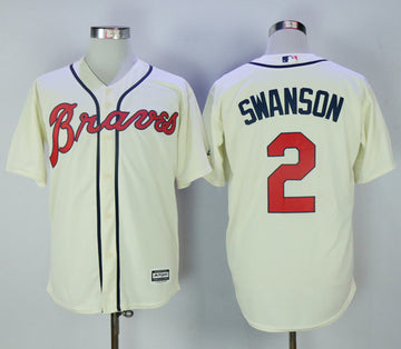 Dansby Swanson Atlanta Braves cream jersey