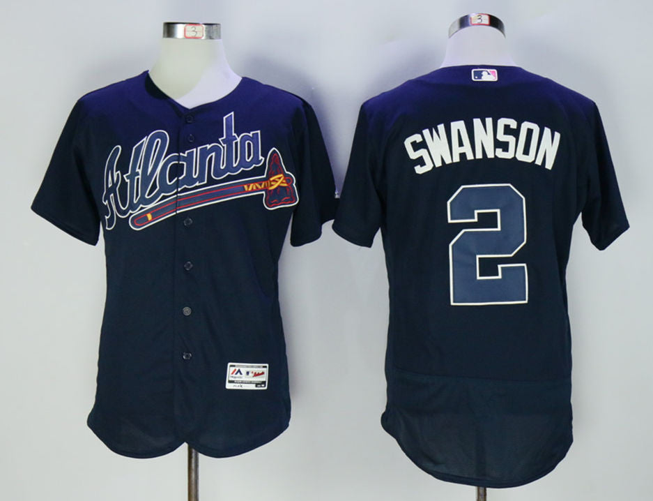Dansby Swanson Atlanta Braves navy jersey