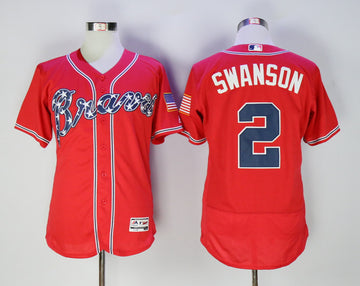 Dansby Swanson Atlanta Braves red jersey