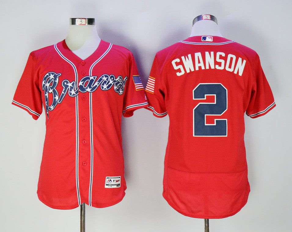 Dansby Swanson Atlanta Braves red jersey