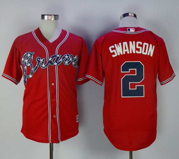 Dansby Swanson Atlanta Braves red jersey
