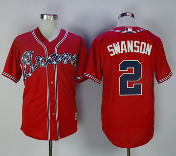 Dansby Swanson Atlanta Braves red jersey