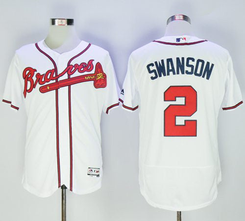 Dansby Swanson Atlanta Braves white Authentic jersey