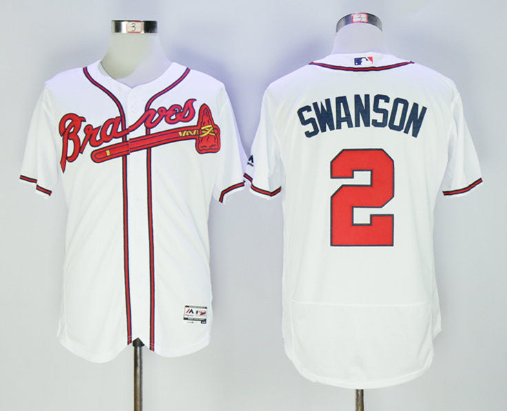 Dansby Swanson Atlanta Braves white jersey