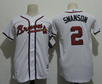 Dansby Swanson Atlanta Braves white jersey