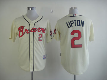 Upton Atlanta Braves cream jersey