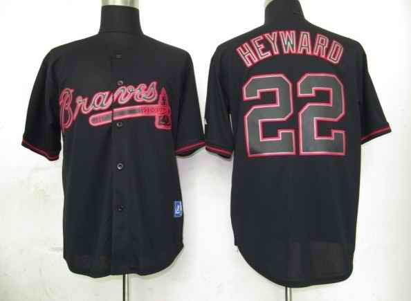 Heyward Atlanta Braves black Fashion jersey