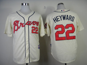 Heyward Atlanta Braves cream jersey