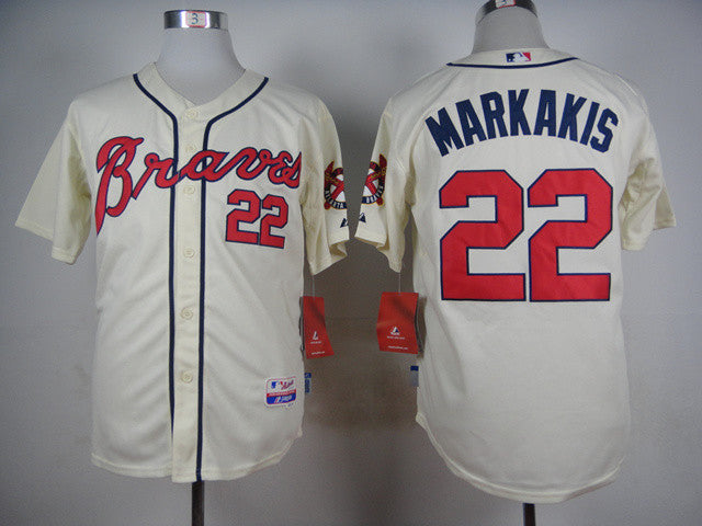 Markakis Atlanta Braves cream jersey